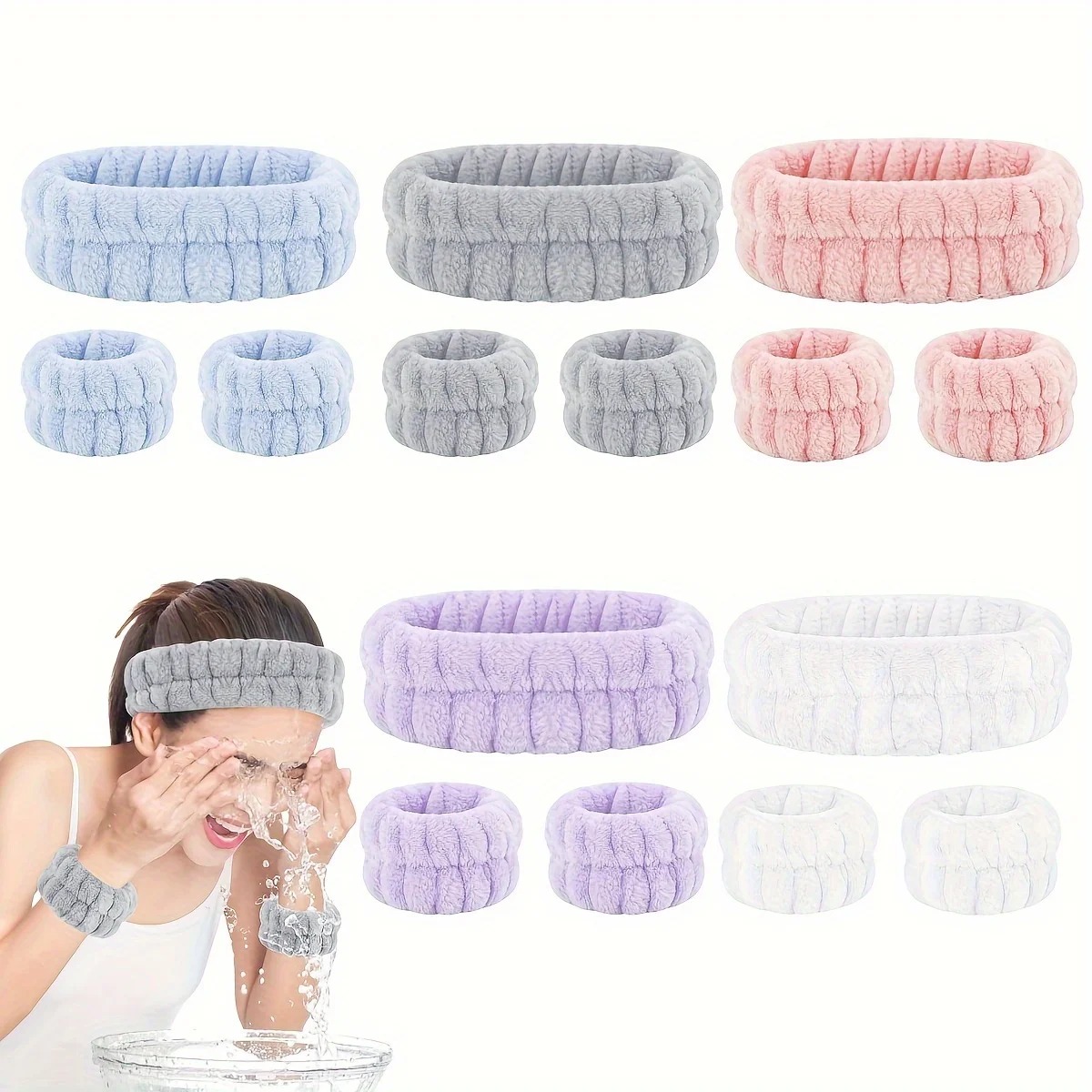 Skincare Indonesia - Coral Velvet Facial High-elastic Makeup Hairband
