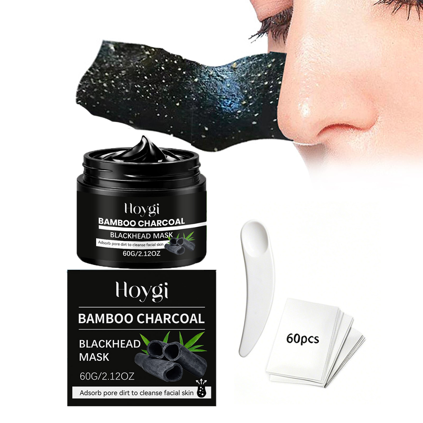 Skincare Indonesia - Bamboo Charcoal Blackhead Mask Peel Off