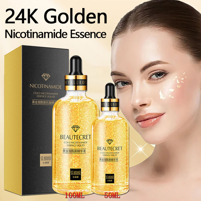 Niacinamide Brightening Serum - 24K Gold Hyaluronic Acid Nicotinamide Face