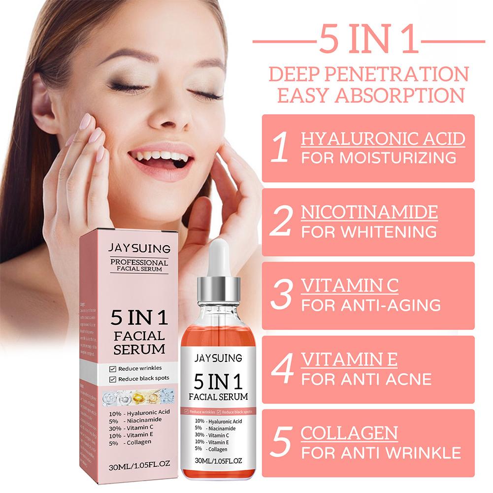 5 In 1 Face Serum Vitamin C Mo - Niacinamide Brightening Serum ulasan dan harga