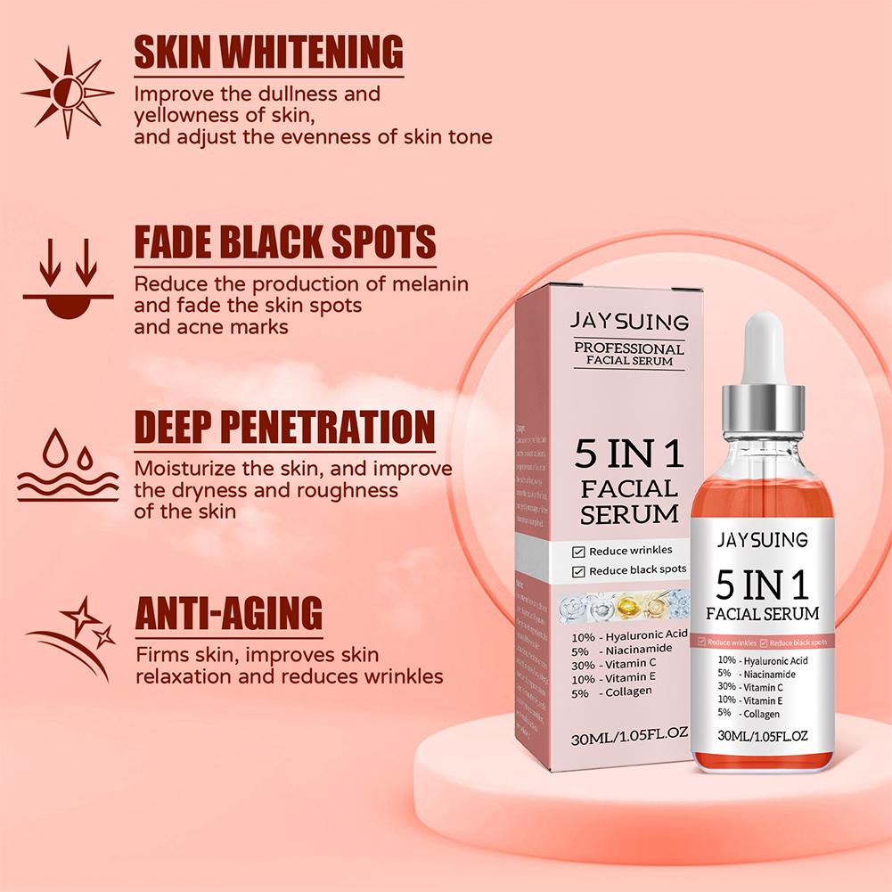 5 In 1 Face Serum Vitamin C Mo - Niacinamide Brightening Serum ulasan dan harga