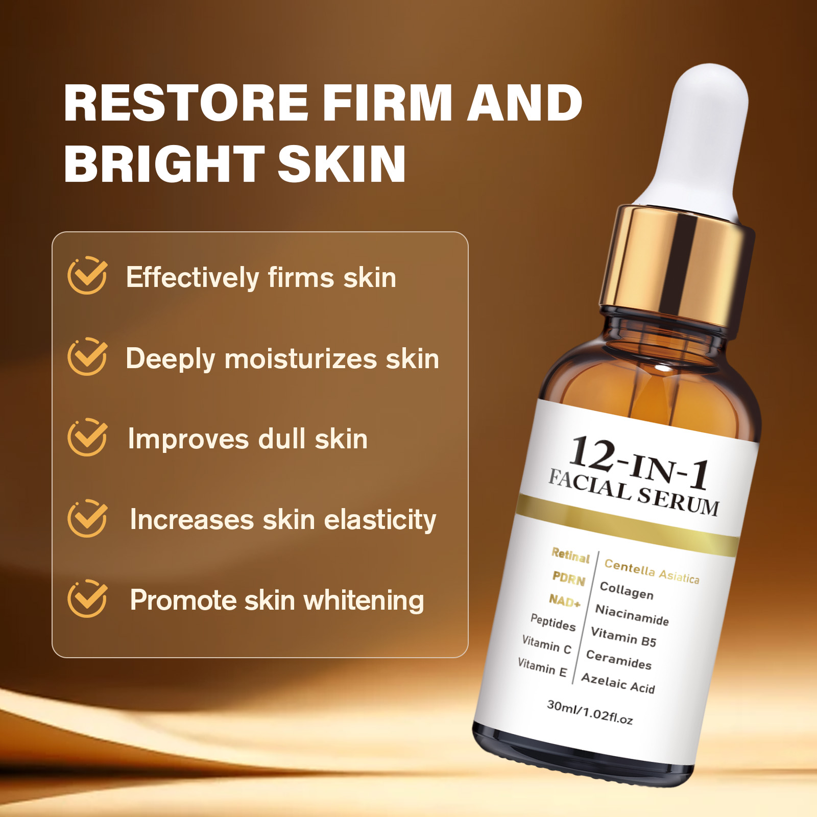 30ml 12 In 1 Facial Serum Reti - Niacinamide Brightening Serum ulasan dan harga